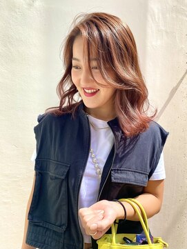 アジールヘア 北千住駅西口店(agir hair) ピンクインナーカラー大人韓国ヘアくびれスタイル北千住