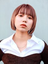 テトヘアー(teto hair) ピンクベージュ　ミルクティー　パッツン　マチルダボブ