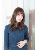 ココアブラウン ウェーブセミディ【hair park MAMBO 豊田 梅坪】