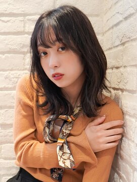 エステージ  喜連店(S-TAGE) ツヤブラウンカラー×ミディアム