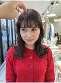 ゆるっとperm ミディアムパーマ　デジタルパーマ　ゆるふわ