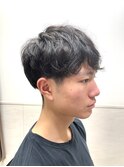 築地ゆるふわスパイラルパーマメンズツーブロックノーセット