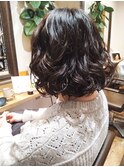 ゆるふわボブ系パーマスタイル
