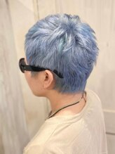 ヘアーリゾートガーデン 南林間店(Hair Resort Garden) ダブルカラー/ブルーグレージュがクールなピクシーカット