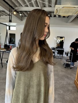 ナンバー 竪町(number+) 【艶感★オルチャンヘア】韓国ヘアくびれ大人可愛いカラー