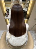 艶髪/髪質改善/縮毛矯正/ケアカラー/艶感ブラウン