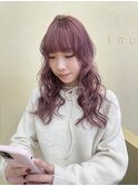 【snuw mina】レイヤーカット/ピンクカラー/伏見/ブリーチカラー