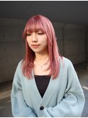 ハイトーンケアブリーチスモーキーピンクカラー