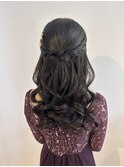 ハーフアップ/参列/結婚式/お呼ばれヘア