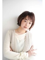 トクテ 高円寺(tokute) くびレイヤーエモージュ前髪モテベージュレイヤーミディ/高円寺