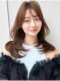【MINX】くびれヘア+くすみベージュハイライトカラー_表参道