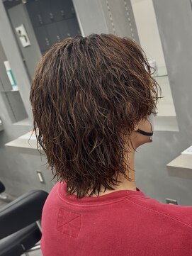 オーバルバイアピッシュ(OVARL by apish) サーフカール波巻きウルフウルフヘアメンズツイスパ原宿