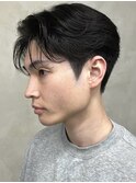 メンズ/センターパート/ニュアンスパーマ/アップバング