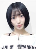 ショートボブカット前髪カット髪質改善トリートメント