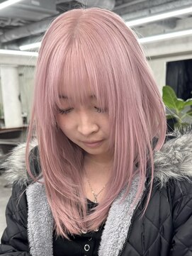 ニコ トウキョウ 渋谷(nico TOKYO) ホワイトピンクダブルカラーピンクハイトーン韓国レイヤー