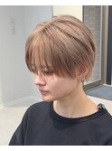 ニュアンスナチュラルラウンドマッシュミルクティーベージュ