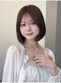 美髪レイヤーカット/くびれ巻き髪/ベージュカラー/縮毛矯正