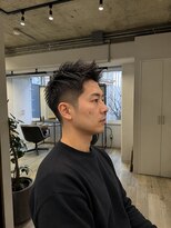 Men's LOOPA【メンズルーパ】三宮/元町/メンズパーマ/曲がる縮毛矯正/眉毛カット 短髪/アップバング/ジェットモヒカン/黒髪/神戸/三宮