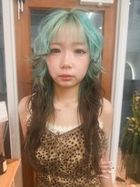 アンフィグ 吉祥寺(anfig)&nbsp;ミント×ダークのロングデザインカラー
