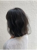 切りっぱなしボブ×ニュアンスパーマ