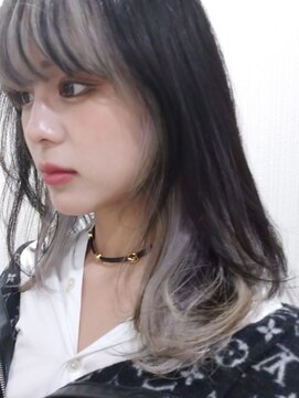 トムキャット(TOM CAT) ケアブリーチ インナーカラー ブラック×ホワイトアッシュ