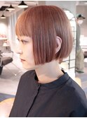 ミニボブ アプリコットオレンジ ダブルカラー