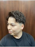 朝のセットが楽に♪ ツーブロック刈り上げ＋形状記憶パーマ