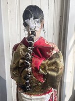 ノード(NODO)&nbsp;【成人式ヘア】パールと金箔のポニーテール