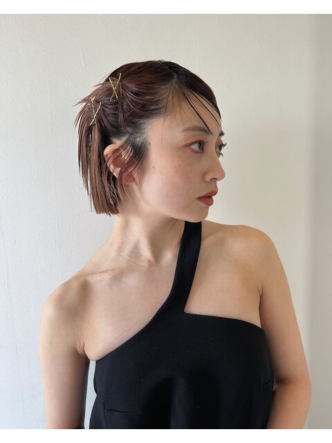 【なつみ】ボブタイトアレンジ、ショートヘアアレンジ