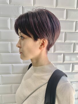 アピィス(APPiiS) 大人刈り上げハンサムショート×ピンクブラウン