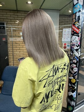 ラフ(LAFF) #バレイヤージュ#グレージュカラー#ボブウルフ#ココアベージュ