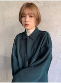マッシュショートボブ / くすみベージュ