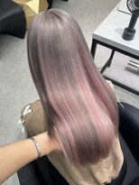 ペレ 渋谷(PELE)&nbsp;デザインカラー/レイヤーカット/ウェットヘア/オリーブベージュ