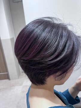 サロウィン 名古屋本山店(SALOWIN) 大人ショート/白髪ぼかしハイライト/プラムブラック/本山/名古屋