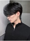 ブルーブラック韓国マッシュニュアンスパーマ_ba538741