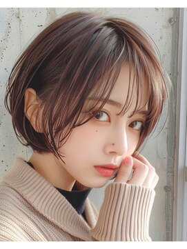 ゴカンムード(Gokan mood) ハイライトバレイヤージュダブルカラーショートカット30代40代