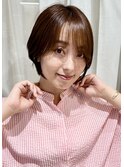 大人可愛い30代40代50代小顔◎マッシュショートボブウルフカット