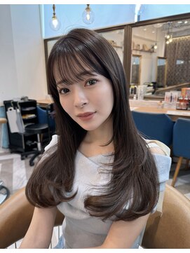ロンドアベニール 北千住(Lond avenir) ミニウルフレイヤーカット顔周り前髪韓国ミディアムロング北千住
