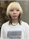 【GEEKS渋谷】ホワイトブロンド/姫カット/ウルフカット/レイヤー
