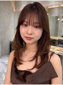 韓国レイヤーカット/フェイスレイヤー/前髪/韓国風バング