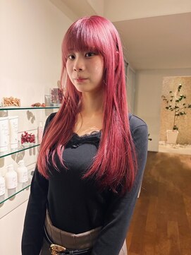 トップヘアー スパアンドリラクゼーション 安城(spa&relaxation) チェリーピンク/レイヤーカット/２０代/３０代/４０代