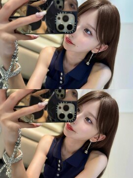 シティ(CITY) 韓国ヘア　レイヤーカット　顔まわりカット　ヘーゼルベージュ