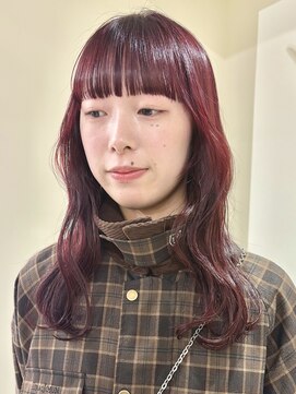 ワインレッドツヤ感大人暖色深みカラー/natsuki 金山 レイヤー