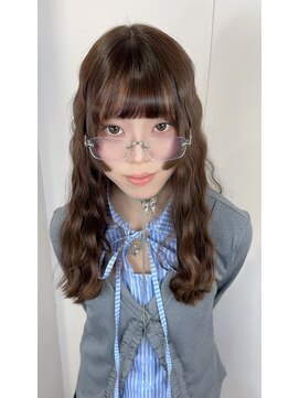姫カット＋ウェーブヘア