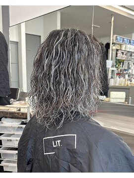 波巻きスパイラル×ウルフ/富士/メンズパーマ/メンズカット