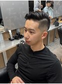 メンズベリーショートメンズウルフラウンドマッシュフェード