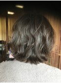 ミディアムボブ波巻き＆ミックス巻き