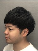 ゆるパーマショートマッシュ