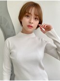【なかじま ひびき】柔らかベージュショートボブ