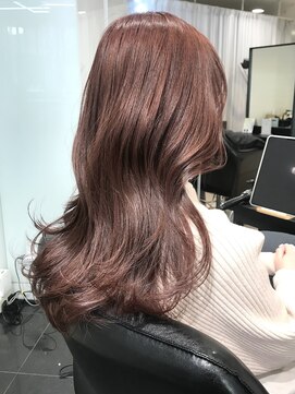 ラブクロムトーキョー オモテサンドウ(LOVECHROME OMOTESANDO) ブリーチなしカラーローズピンクメルティカラー☆韓国くびれヘア